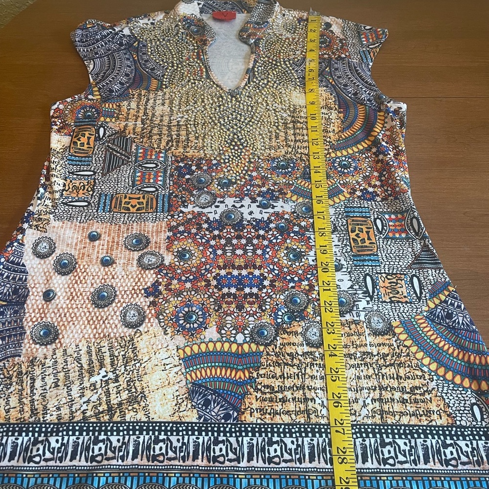 V Cristina V-Neck Sleeveless Tunic Size Large - Picture 5 of 6